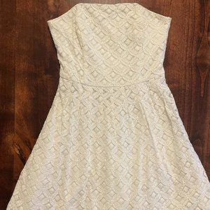 Lily Pulitzer White Strapless Dress Size 0